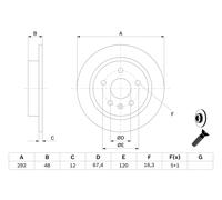 Bosch Disco freno 0 986 479 C73 posteriore, pieno – 1 pezzo