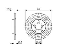 BOSCH 0 986 479 D15 Disco freno per NISSAN