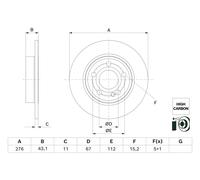 BOSCH 0 986 479 H60 Disco freno per MERCEDES-BENZ