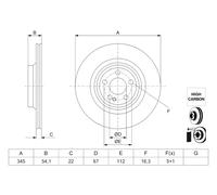 BOSCH 0 986 479 J51 Disco freno per MERCEDES-BENZ