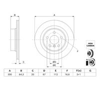 BOSCH 0 986 479 J70 Disco freno per BMW
