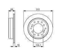 Bosch BD1941 Dischi freno, 1 set di 2 dischi