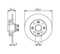BOSCH 0 986 479 S43 Disco freno