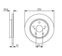 BOSCH 0 986 479 S64 Disco freno per TOYOTA