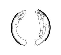 BOSCH 0 986 487 555 Kit ganasce freno per SEAT,SKODA,VW