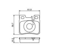 BOSCH 0 986 490 260 Kit pastiglie freno, Freno a disco per MERCEDES-BENZ