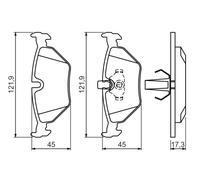 BOSCH 0 986 494 009 Kit pastiglie freno, Freno a disco per BMW