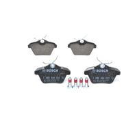 Bosch BP265 - Pastiglie Freni Auto, Asse Posteriore - Qualità Bosch - Riduzione del Rumore e della Polvere - Certificazione ECE-R90 - Senza Rame - 1 Confezione da 4 Pastiglie - Con Accessori