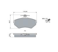 BOSCH 0 986 494 021 Kit pastiglie freno, Freno a disco per AUDI,VW