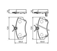 BOSCH 0 986 494 029 Kit pastiglie freno, Freno a disco per CHRYSLER,DODGE