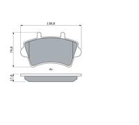 Kit PASTIGLIE FRENO ANTERIORE BOSCH NISSAN INTERSTAR dCi 120 KW:88 dal 06>