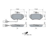 BOSCH 0 986 494 042 Kit pastiglie freno, Freno a disco per AUDI,SEAT,VW