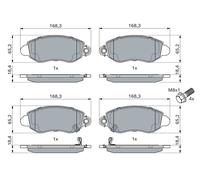 BOSCH 0 986 494 047 Kit pastiglie freno, Freno a disco per FORD