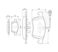 BOSCH 0 986 494 071 Kit pastiglie freno, Freno a disco per ALFA ROMEO