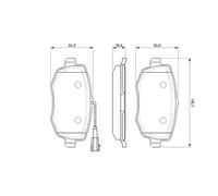 BOSCH 0 986 494 075 Kit pastiglie freno, Freno a disco per LANCIA