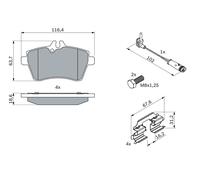 BOSCH 0 986 494 087 Kit pastiglie freno, Freno a disco per MERCEDES-BENZ