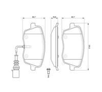 BOSCH 0 986 494 105 Kit pastiglie freno, Freno a disco per SEAT,SKODA,VW