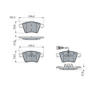BOSCH 0 986 494 107 Kit pastiglie freno, Freno a disco per VW