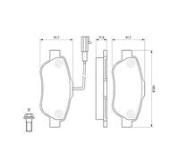 Set di pastiglie freno BOSCH 0 986 494 114, anteriore
