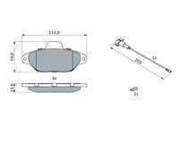 BOSCH 0 986 494 115 Kit pastiglie freno, Freno a disco per FIAT,FORD