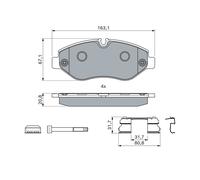 Set di pastiglie freno BOSCH 0 986 494 121, anteriore