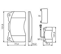 Set di pastiglie freno BOSCH 0 986 494 131, anteriore