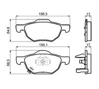 BOSCH 0 986 494 135 Kit pastiglie freno, Freno a disco per HONDA