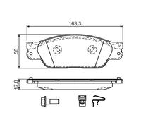 BOSCH 0 986 494 141 Kit pastiglie freno, Freno a disco per JAGUAR
