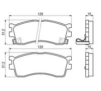 BOSCH 0 986 494 144 Kit pastiglie freno, Freno a disco per KIA