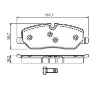 BOSCH 0 986 494 147 Kit pastiglie freno, Freno a disco per LAND ROVER