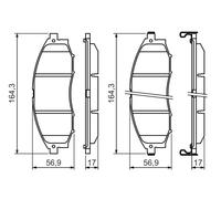BOSCH 0 986 494 152 Kit pastiglie freno, Freno a disco per NISSAN