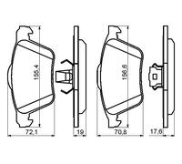 BOSCH 0 986 494 158 Kit pastiglie freno, Freno a disco per VOLVO