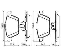 BOSCH 0 986 494 159 Kit pastiglie freno, Freno a disco per VOLVO