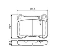 BOSCH 0 986 494 166 Kit pastiglie freno, Freno a disco per MERCEDES-BENZ