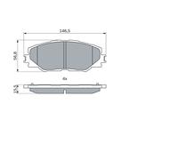 BOSCH 0 986 494 174 Kit pastiglie freno, Freno a disco per TOYOTA