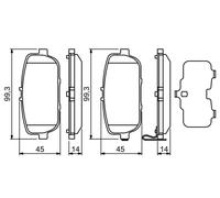 BOSCH 0 986 494 190 Kit pastiglie freno, Freno a disco per ABARTH,FIAT,MAZDA