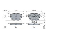 BOSCH 0 986 494 191 Kit pastiglie freno, Freno a disco per BMW