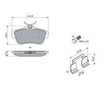 BOSCH 0 986 494 192 Kit pastiglie freno, Freno a disco per CITROËN,FIAT,PEUGEOT