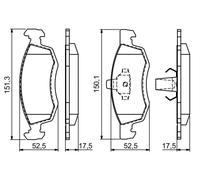 BOSCH 0 986 494 197 Kit pastiglie freno, Freno a disco per DACIA,RENAULT