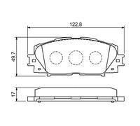 BOSCH 0 986 494 198 Kit pastiglie freno, Freno a disco per LEXUS,TOYOTA