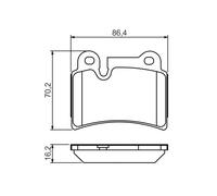 BOSCH 0 986 494 210 Kit pastiglie freno, Freno a disco per VW