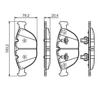 BOSCH 0 986 494 217 Kit pastiglie freno, Freno a disco per BMW