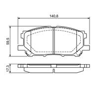 BOSCH 0 986 494 218 Kit pastiglie freno, Freno a disco per LEXUS,TOYOTA