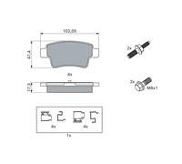 BOSCH 0 986 494 222 Kit pastiglie freni per OPEL Corsa D Schrägheck (S07)