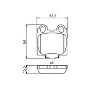 BOSCH 0 986 494 231 Kit pastiglie freno, Freno a disco per LEXUS,TOYOTA