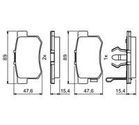 BOSCH 0 986 494 233 Kit pastiglie freno, Freno a disco per HONDA,HONDA (DONGFENG