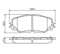 BOSCH 0 986 494 240 Kit pastiglie freno, Freno a disco per SUBARU,TOYOTA
