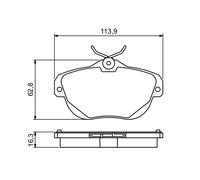 BOSCH 0 986 494 243 Kit pastiglie freno, Freno a disco per CITROËN