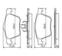 BOSCH 0 986 494 245 Kit pastiglie freno, Freno a disco per FORD,VOLVO,VOLVO ASIA