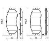 BOSCH 0 986 494 250 Kit pastiglie freno, Freno a disco per CHEVROLET,OPEL,VAUXHA